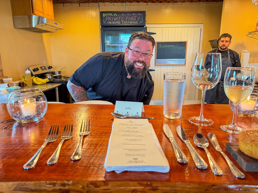 Award winning chef Robbie Jester smiles for a picture.